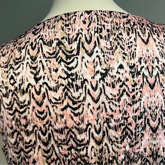 Dana Buchman drape neckline sleeveless knee length dress size Large - Picture 6 of 13